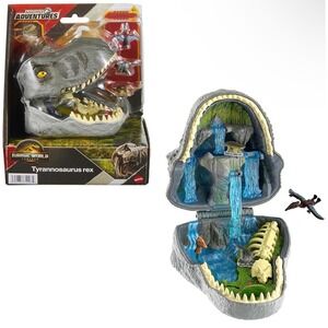 Jurassic World Rebirth Micro Adventures Tyrannosaurus Rex Mini Playset Mattel